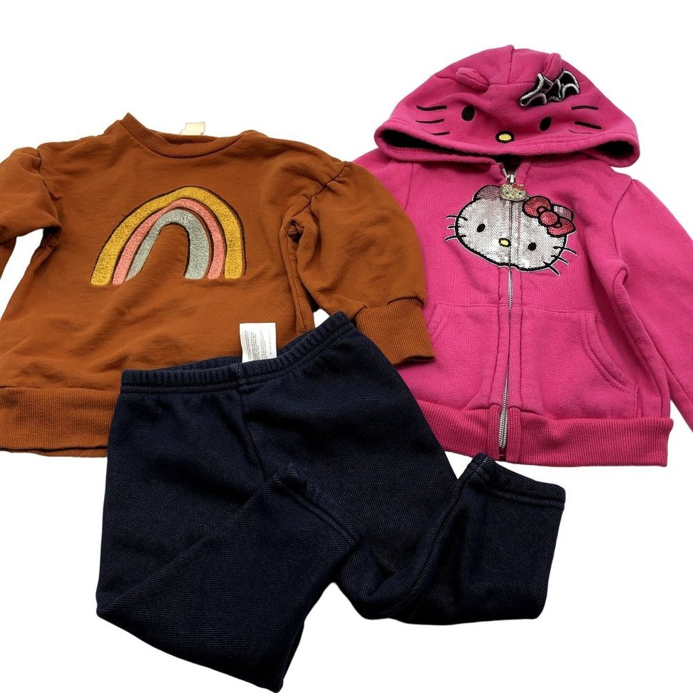 Girls 18m Sweatshirts Sweatpants BUNDLE Hello Kitty Carter's 3 Piece